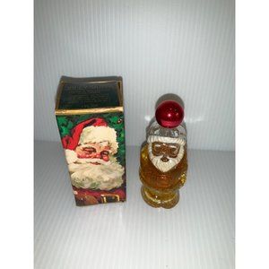 AVON Vintage Jolly Santa Here's my Heart Cologne 3/4 full Holiday